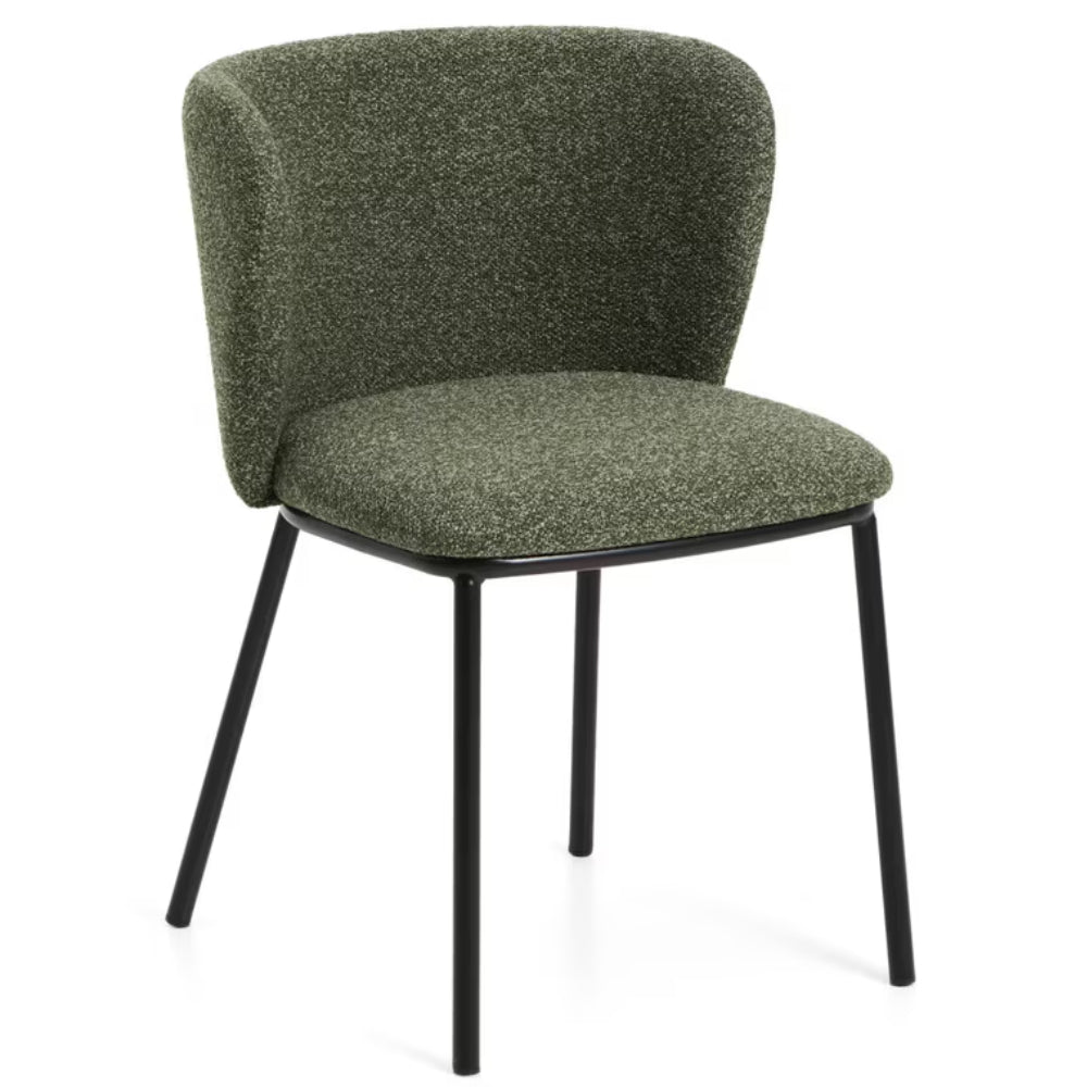 Harper Chenille Fabric Dining Chair in Green