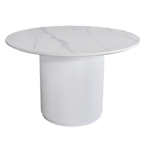 Naomi 120cm Ceramic Dining Table in White