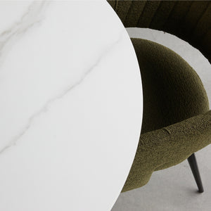 Naomi 120cm Ceramic Dining Table in White