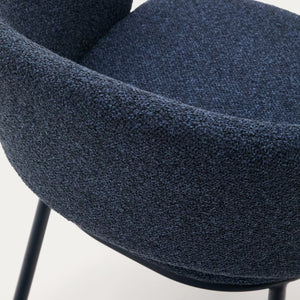 Bowie Fabric Dining Chair in Blue