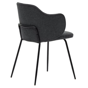 Kelly Fabric Dining Chair in Dark Grey
