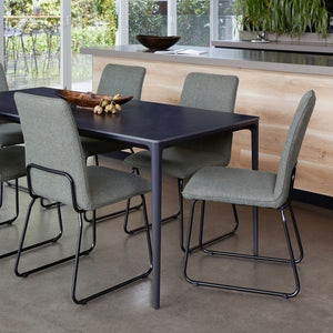 Dallas 180cm Ceramic Dining Table in Dark Grey