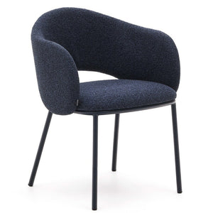 Bowie Fabric Dining Chair in Blue