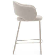 Bowie Fabric Kitchen Bar Stool in Beige