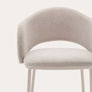Bowie Fabric Kitchen Bar Stool in Beige