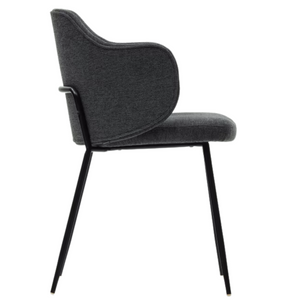 Kelly Fabric Dining Chair in Dark Grey