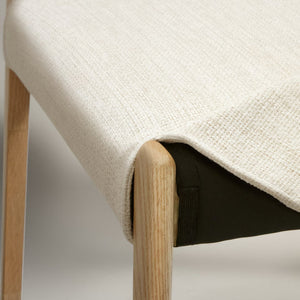 Kira Fabric Dining Chair in Oak/Beige