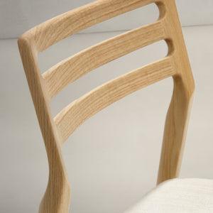 Kira Fabric Dining Chair in Oak/Beige