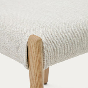 Kira Fabric Dining Chair in Oak/Beige