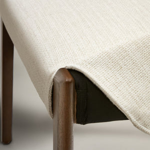 Kira Fabric Dining Chair in Walnut/Beige
