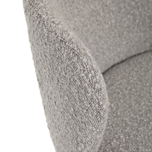 Harper 65cm Boucle Fabric Kitchen Bar Stool in Grey