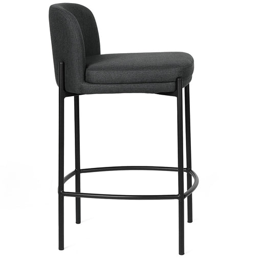 Brooke Fabric Kitchen Bar Stool in Charcoal