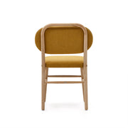 Rumi Fabric Dining Chair in Oak/Mustard