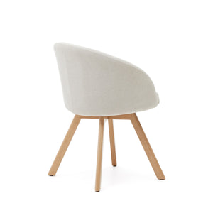 Arlo Fabric Swivel Dining Chair in Beige