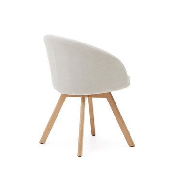 Arlo Fabric Swivel Dining Chair in Beige