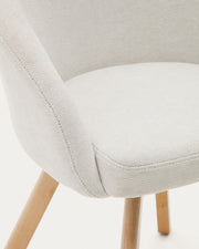 Arlo Fabric Swivel Dining Chair in Beige