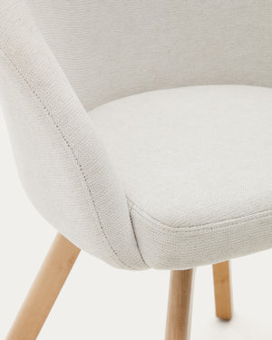 Arlo Fabric Swivel Dining Chair in Beige
