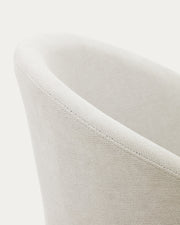 Arlo Fabric Swivel Dining Chair in Beige
