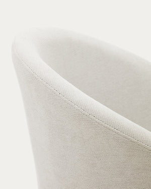 Arlo Fabric Swivel Dining Chair in Beige