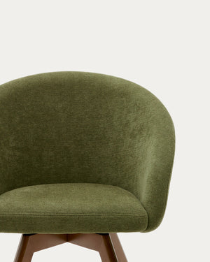 Arlo Fabric Swivel Dining Chair in Green