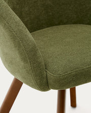 Arlo Fabric Swivel Dining Chair in Green