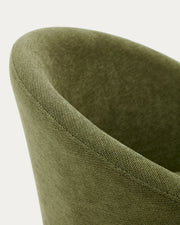 Arlo Fabric Swivel Dining Chair in Green