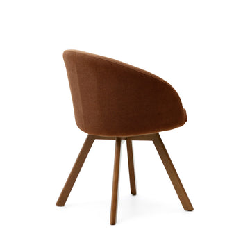 Arlo Fabric Swivel Dining Chair in Brown