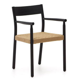 Elsie Rope Dining Chair in Black/Natural