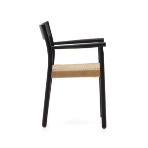 Elsie Rope Dining Chair in Black/Natural