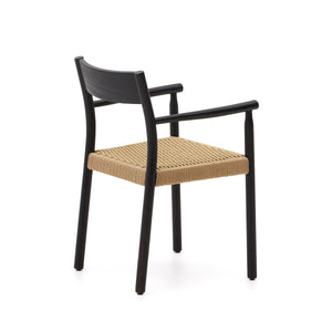 Elsie Rope Dining Chair in Black/Natural