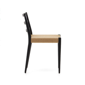 Maria Rope Dining Chair in Black/Natural