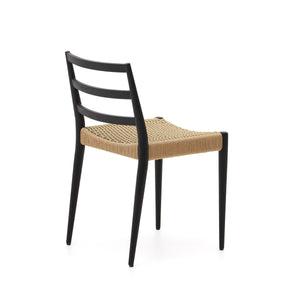 Maria Rope Dining Chair in Black/Natural