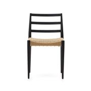Maria Rope Dining Chair in Black/Natural