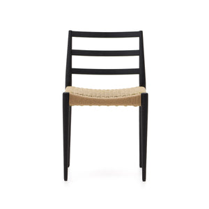 Maria Rope Dining Chair in Black/Natural