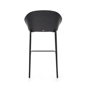 Soren 75cm Fabric Bar Stool in Black/Light Grey