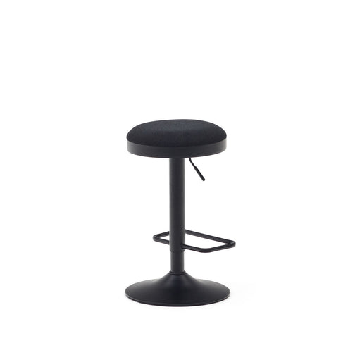 Jordan Fabric Kitchen Bar Stool in Black