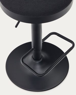 Jordan Fabric Kitchen Bar Stool in Black