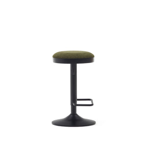 Jordan Fabric Kitchen Bar Stool in Dark Green