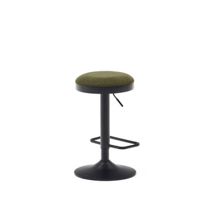 Jordan Fabric Kitchen Bar Stool in Dark Green