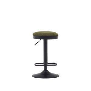 Jordan Fabric Kitchen Bar Stool in Dark Green