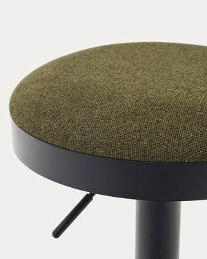 Jordan Fabric Kitchen Bar Stool in Dark Green