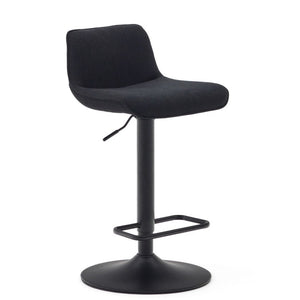 Mia Fabric Kitchen Bar Stool in Black