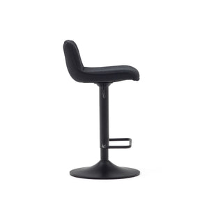 Mia Fabric Kitchen Bar Stool in Black