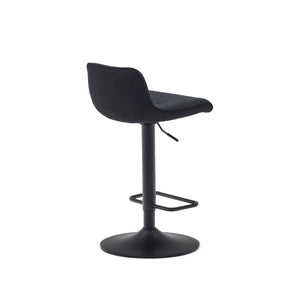 Mia Fabric Kitchen Bar Stool in Black