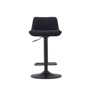 Mia Fabric Kitchen Bar Stool in Black