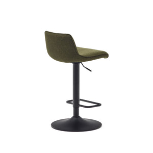 Mia Fabric Kitchen Bar Stool in Dark Green