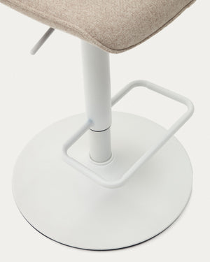 Mia Fabric Kitchen Bar Stool in Beige