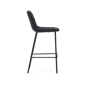 Parker Fabric Kitchen Bar Stool in Black