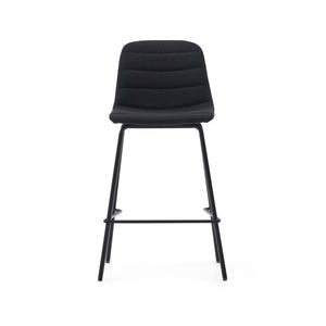 Parker Fabric Kitchen Bar Stool in Black