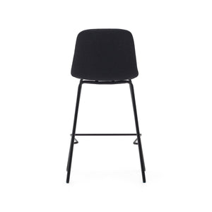 Parker Fabric Kitchen Bar Stool in Black